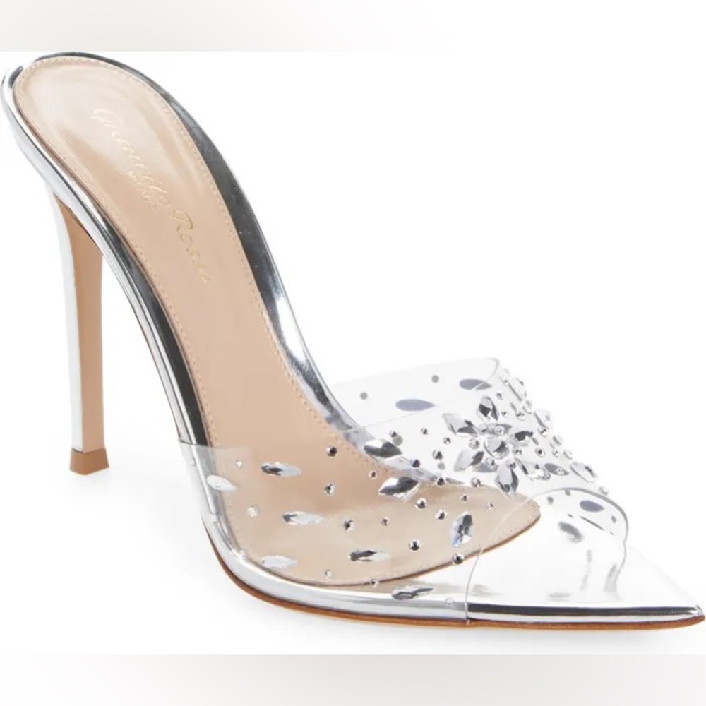 NWOB Gianvito Rossi Crystal Embellished Slide Sandal Heels